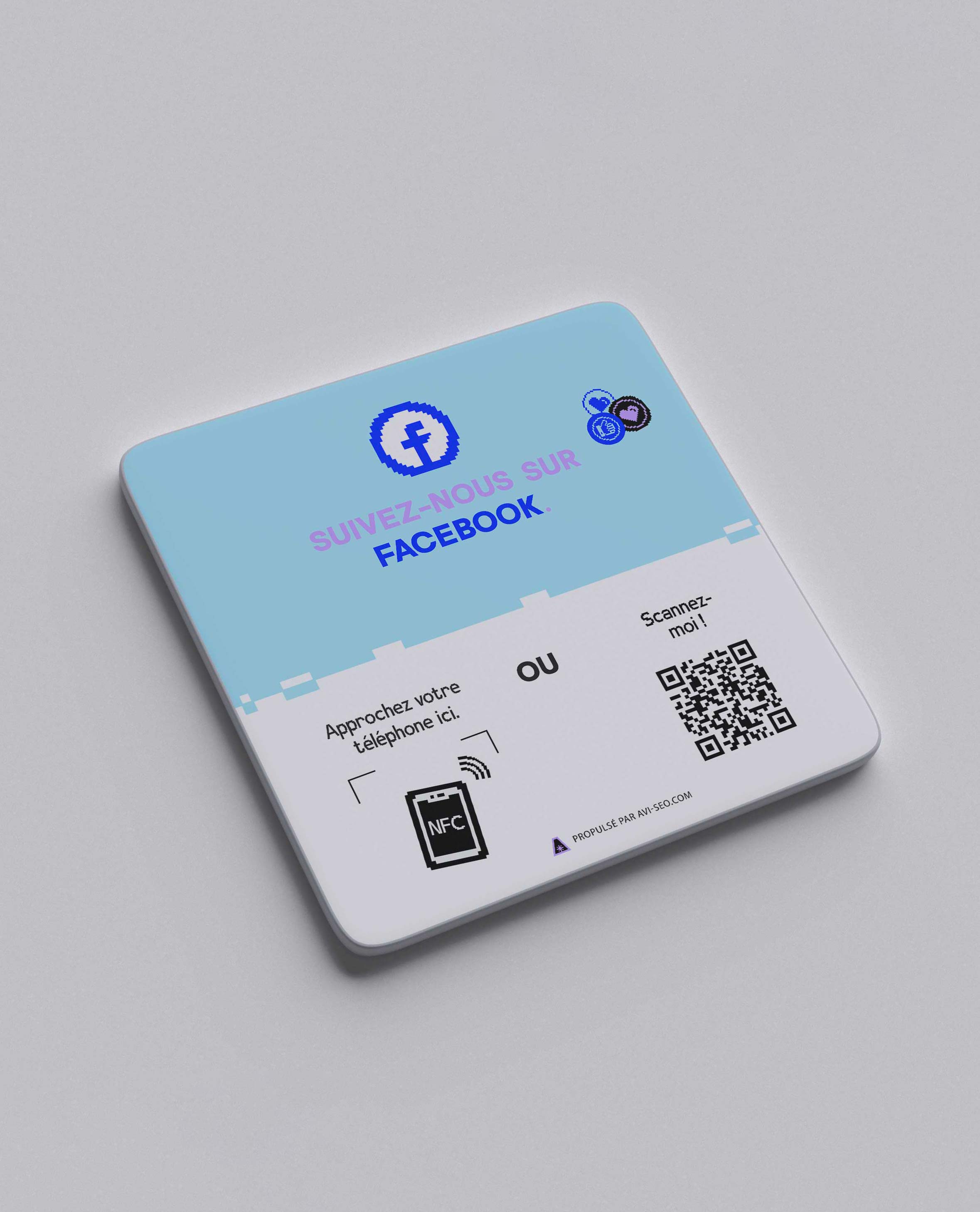 Plaque QR Code Facebook